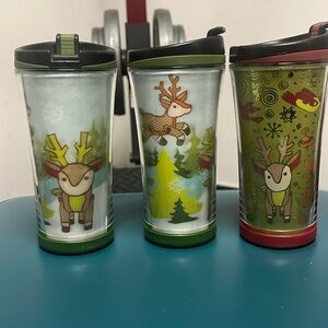 Brand New Rare 2008 Christmas Kids Starbucks tumblers